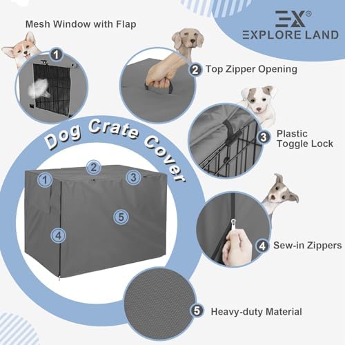 Explore Land Dog Crate Cover, 42 inches - Image 4