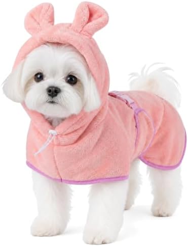 Dog Bathrobe Absorbent Microfiber Pet Drying Robe by SHERCHPRY