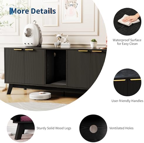 Cat Litter Box Furniture for 2 Cats - Image 7