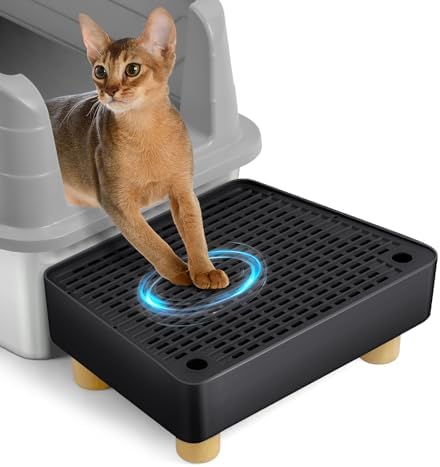 Extra Large Cat Litter Box Step Ramp, Cat's Litter Catcher Mat by Bartuke