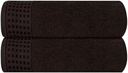 GLAMBURG 100% Cotton 2 Pack Oversized Bath Towel Set 28x55 Inches, Ultra Soft by GLAMBURG