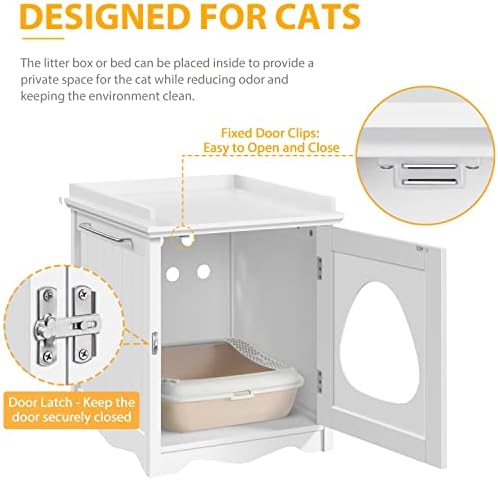 Yaheetech Cat Litter Box Enclosure, Hidden Litter Box Furniture - Image 3