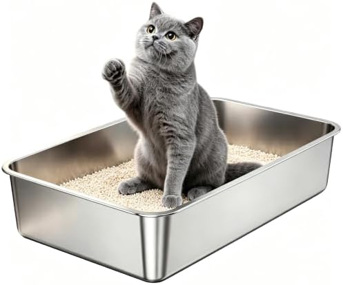 Stainless Steel Cat Litter Box by OneBug