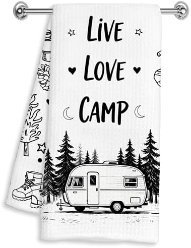 Camping Lover Gifts Hand Dish Tea Towels by Unknown