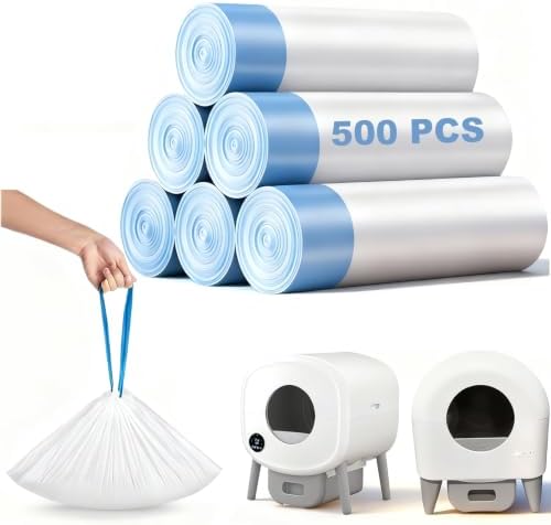 500 Count Cat Litter Box Bags for Automatic Cat Litter Box by KropBom