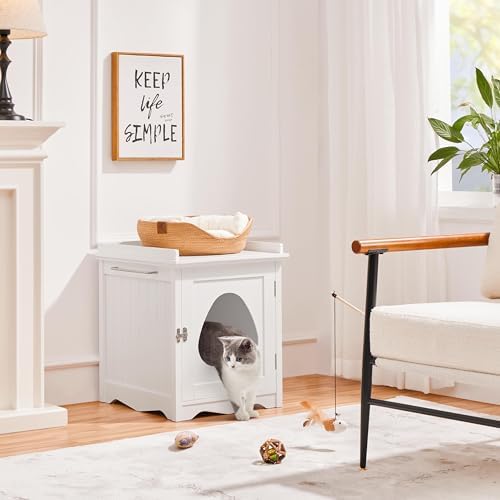 Yaheetech Cat Litter Box Enclosure, Hidden Litter Box Furniture - Image 2