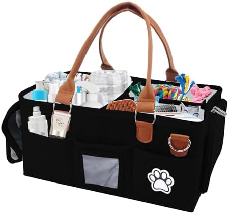 Felt Dog Grooming Bag, Portable Tote Bag by Brabtod