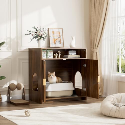 Halitaa Cat Litter Box Enclosure, Cat Litter Box Furniture - Image 3