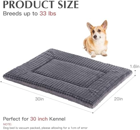 BVAGSS Reversible Dog Crate Pad, Memory Foam Pet Bed Mat, Soft Warm Machine - Image 6
