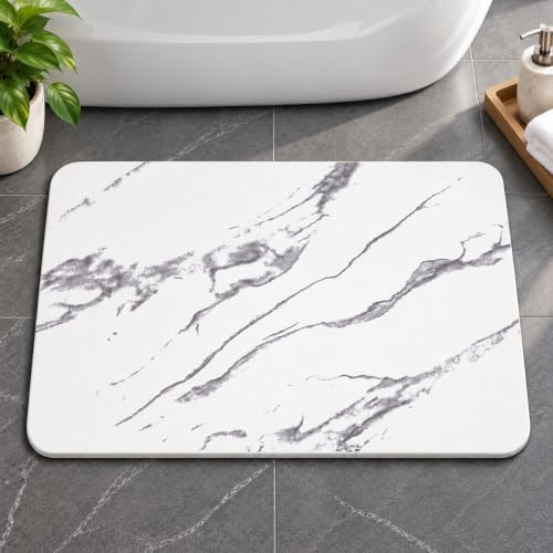 Stone Bath Mat – Diatomaceous Earth Quick Drying Non-Slip Bathroom Mat Rug– by PebbleNest