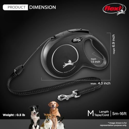 FLEXI® Classic Cord Retractable Dog Leash, 16 ft - Image 6