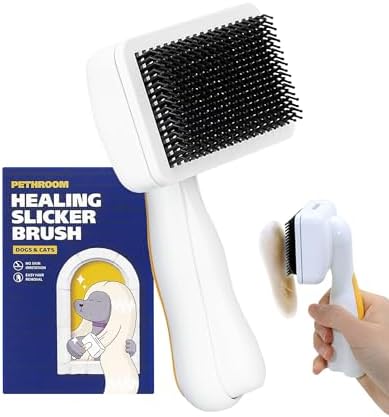 PETHROOM Self-Cleaning Slicker Brush by PETHROOM