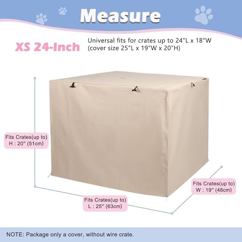 Deblue Dog Crate Cover, Durable Polyester Indoor Pet Kennel Cover - Image 2
