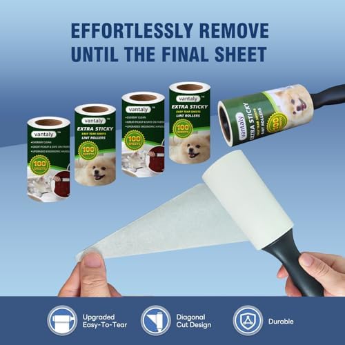 Lint Rollers for Pet Hair Extra Sticky, Lint Remover for Clothes, Clean The - Image 2