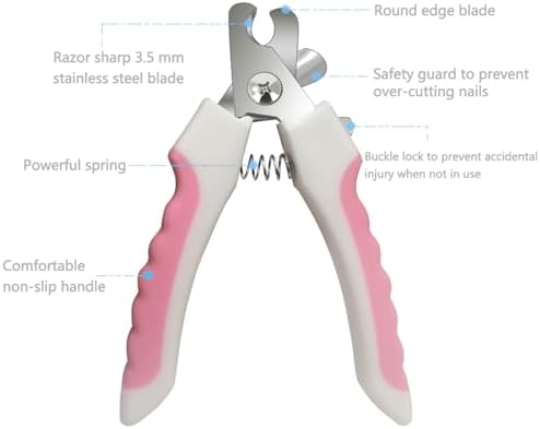 Pet Nail Clippers and Trimmers Set Safety Guard to Avoid Over Cutting Razor - Image 2