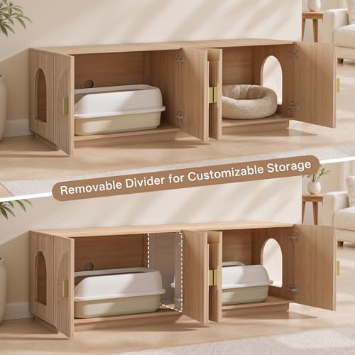 Amunrbrek Double Cat Litter Box Enclosure Furniture - Image 4
