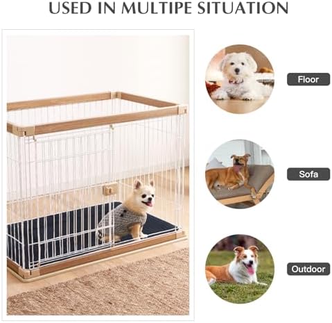 BVAGSS Reversible Dog Crate Pad, Memory Foam Pet Bed Mat, Soft Warm Machine - Image 7