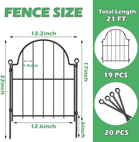 Blingluck Decorative Garden Fence, 17in x 21ft, - Image 2