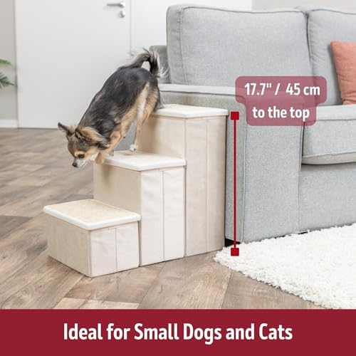 TRIXIE 3-Step Velour Pet Stairs - Image 3