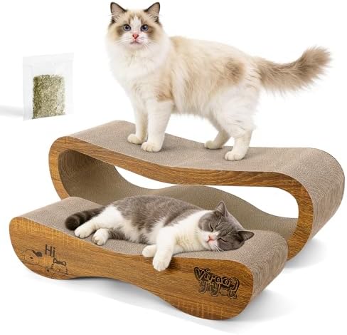 Cat Scratcher, 2 in 1 Cardboard Cat Scratchers by Viraagyiyou
