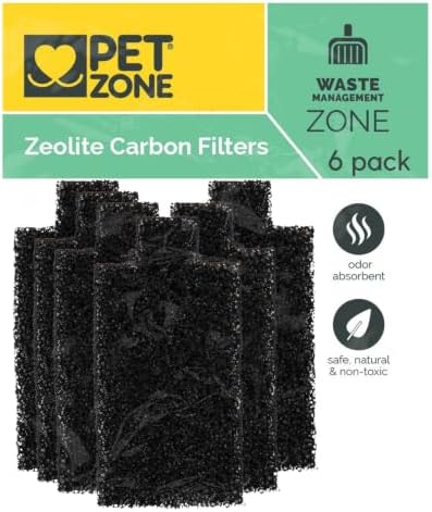 Pet Zone Odor Neutralizing Replacement Carbon Cat Litter Filters by Pet+Zone