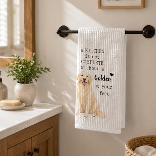 Golden Retriever Kitchen Towel, Funny Dog Lover Gift - Image 6