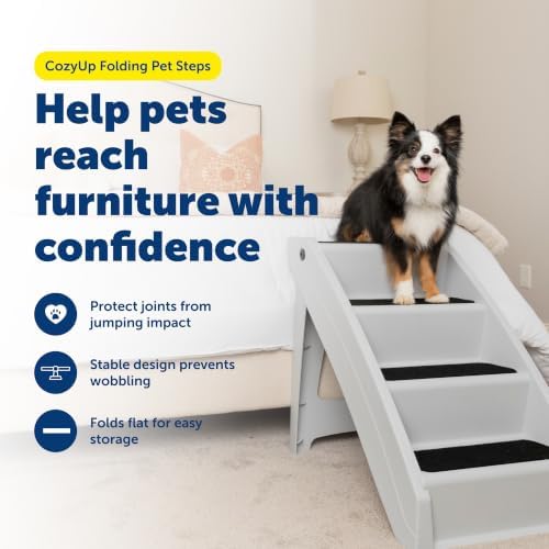 PetSafe CozyUp Folding Dog Stairs, Portable Indoor/Outdoor Pet Steps - Image 2