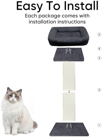 Cat Scratching Post with Plush Perch - Image 4