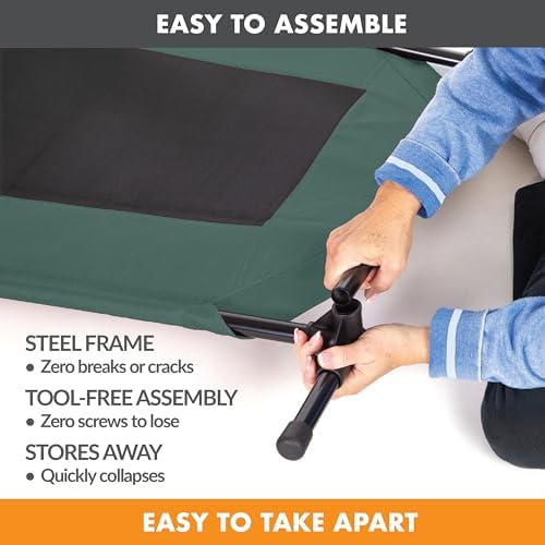 K&H Outdoor Elevated Dog Bed, Cooling Raised Dog Bed, Large 42x30in - Image 4