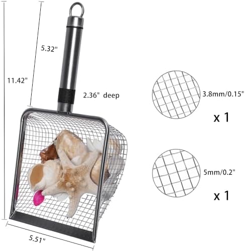 Stainless Steel Cat Litter Scoop, 3.8mm Fine Mesh & 5mm Metal Scooper - Image 7