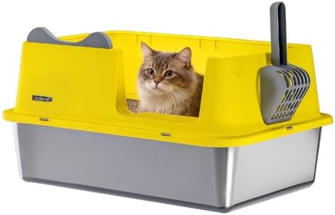 XL Stainless Steel Cat Litter Box by LCZLBRRD