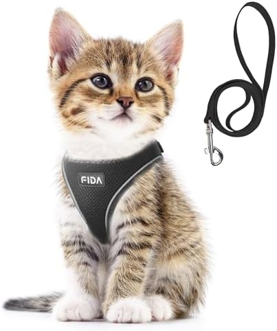 Fida Cat Harness and Leash Set for Walking Kitten and Puppy, Escape Proof by Fida