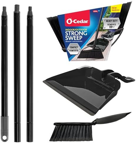 O-Cedar Strong Sweep Broom and Dustpan Set - Image 2