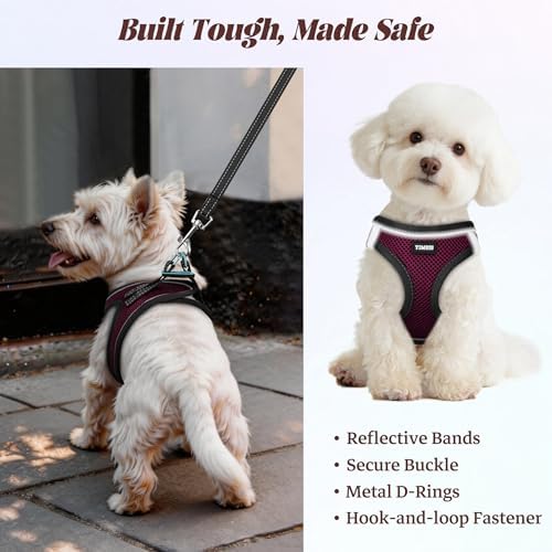 No Pull Dog Puppy Harness and Leash Set Reflective Mesh Vest Medium - Image 5