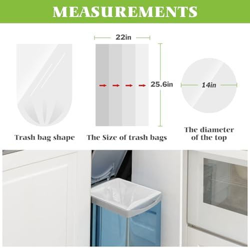 Teivio Medium Clear Trash Bags 8 Gallon 70 Count Kitchen Garbage Bags - Image 2