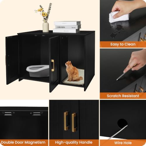 DWANTON Cat Litter Box Enclosure, - Image 4