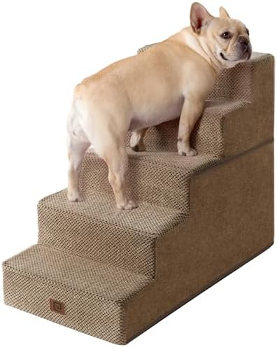 EHEYCIGA Dog Stairs for High Bed 22.5" H, 5-Step Dog Steps by EHEYCIGA