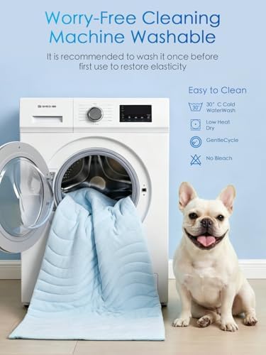 BECEMURU Cooling Mat for Large Dogs, Q-Max＞0.46 Thick Breathable Crate Pad - Image 5