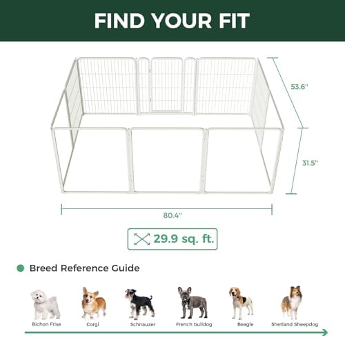 FXW AuraSpace Pro Acrylic & Wire Mesh Indoor Dog Playpen, 10 Panels - Image 6