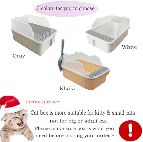 Open Cat Litter Box with High Side, Anti-Splashing Cats Litters Pan, Kitten - Image 3
