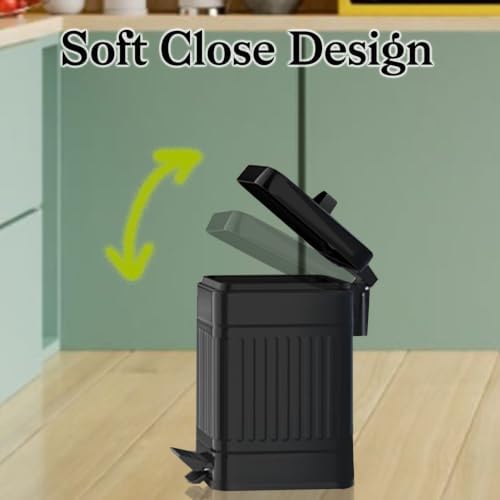 Small Bathroom Trash Can with Lid, Metal Dog Poop Trash Can Outside - Image 5
