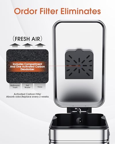 Small Trash Can with Lid, 2.6 Gal Dog Poop Trash Can - Image 5