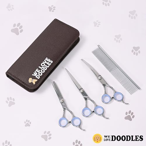 Dog Grooming Scissors Kit, Straight & Thinning Shears Set - Image 3