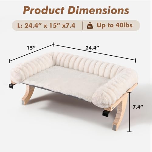 Cloud-Soft Cat Window Sill Perch, Zipper Design Cushion Pet Bed - Image 3