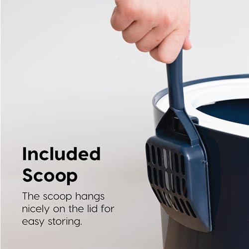 IRIS USA Top Entry Cat Litter Box, Hooded Privacy - Image 6