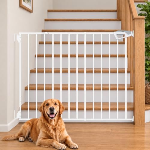 27"-42" Extra Wide Dog Gates for Doorways by INRLKIT
