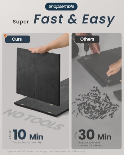 SONGMICS HOME Cat Litter Box Enclosure, Tool-Free Assembly - Image 3