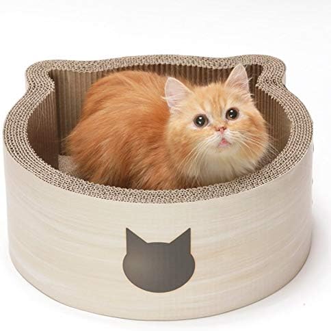 Necoichi Cat-Headed Scratcher Bed | Cardboard Cat Scratcher Bowls - Image 4