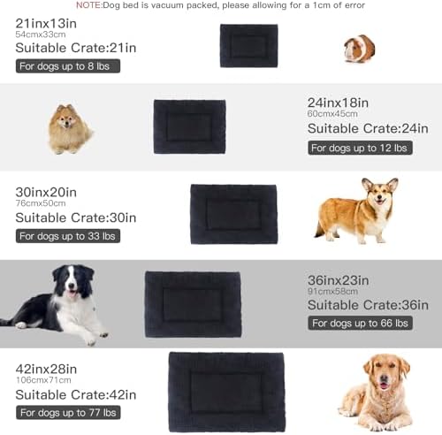 BVAGSS Reversible Dog Crate Pad, Memory Foam Pet Bed Mat, Soft Warm Machine - Image 5