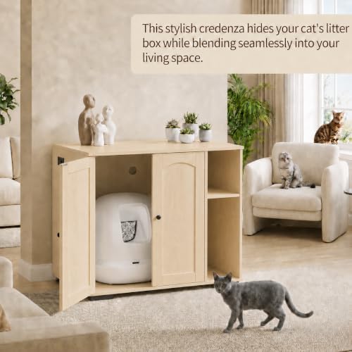 Garvee Cat Litter Box Enclosure, Large Cat House - Image 5